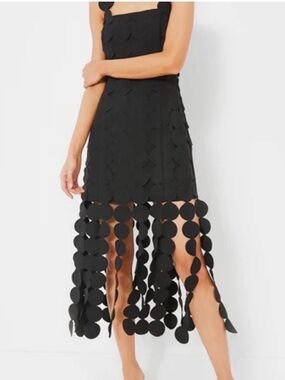 Tuckernuck black multi circle mercedes midi dress